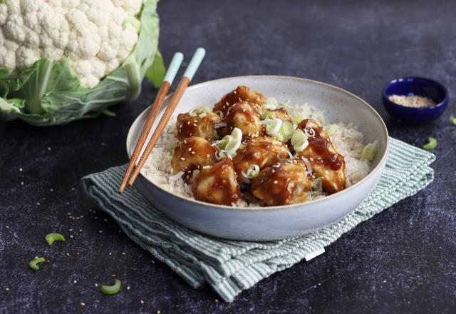 Chou-fleur caramélisé à la sauce asiatique