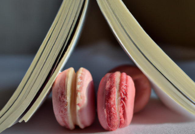 Macaron rose en cœur à la vanille pour la St-Valentin