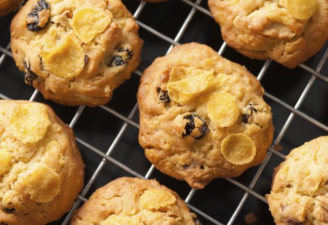 Cookies aux raisins secs et corn flakes