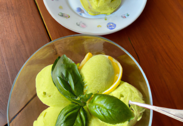 Sorbet au basilic