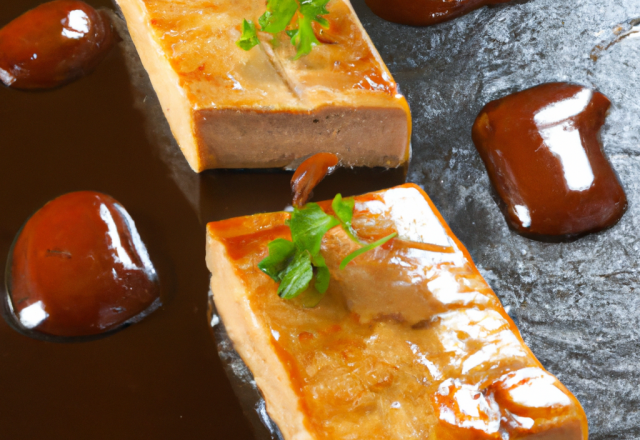 Feuilleté de foie gras sucré- salé