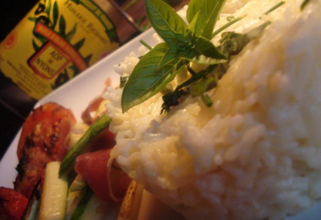 Risotto cœur fondant au comté et ses légumes grillés à la provençale