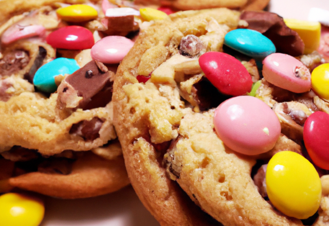 Cookies aux Smarties et Kit Kat