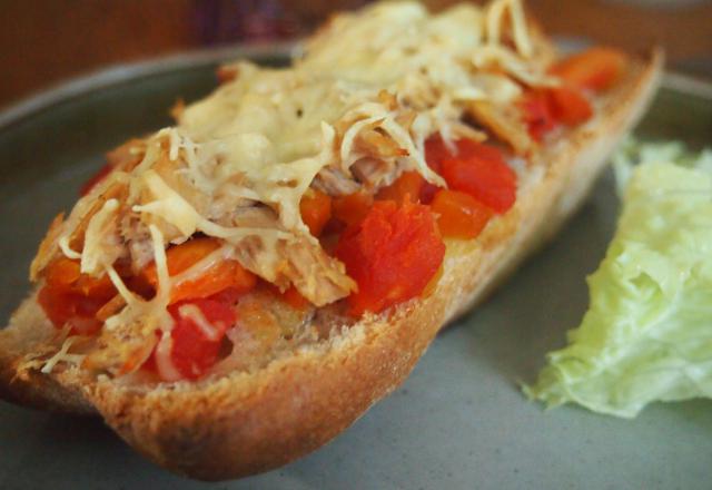 Tartines aux légumes et au thon