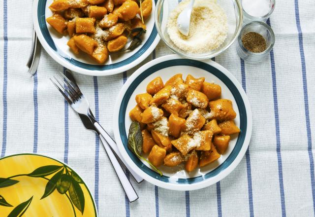 Gnocchi au potimarron, parmesan et sauge