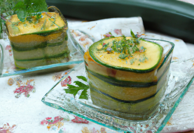 Petites terrines de courgettes au saint marcellin