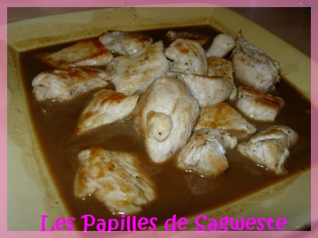 Blanc de poulet sauce au miel et balsamique