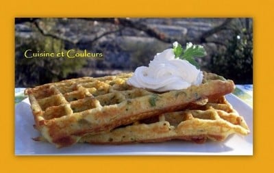 Criqu'en gaufre à la chantilly de chèvre