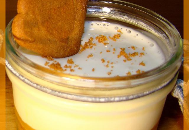 Panna cotta aux speculoos & à la purée de mangues