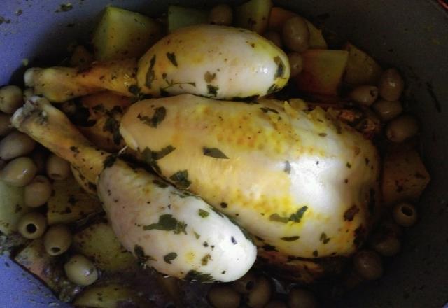 Poulet roti à la marocaine