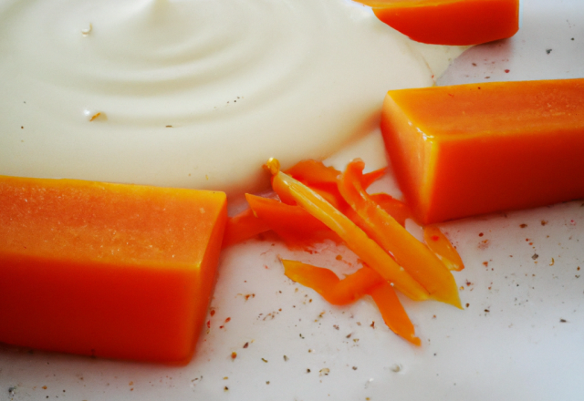 Soupe de carottes, papates douces et lait de Coco