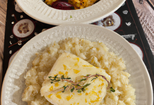 Palourde et risotto au camembert