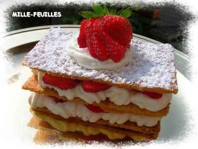 Mille-feuilles fraises/chantilly gourmantissime!