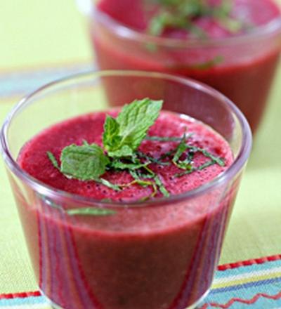 Gaspacho de cerises et tomates