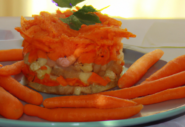 Tartare de pommes et ses carottes rappées