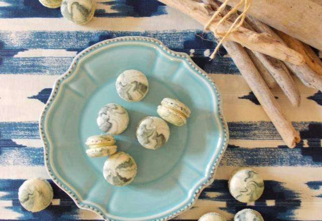 Macarons au chocolat blanc et poivre de Sarawak