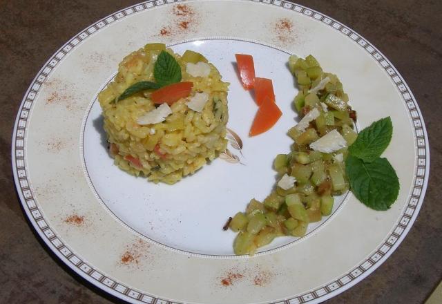 Risotto citronné aux courgettes