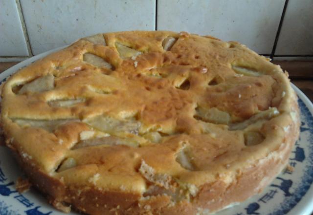 Gâteau renversé aux poires maison