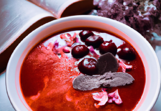 Soupe de fruits rouges au coquelicot