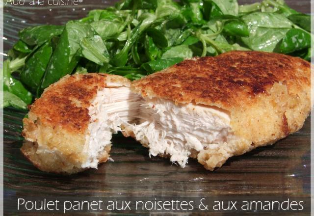 Poulet pané aux noisettes et aux amandes