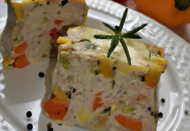 Terrine de poivrons au poulet et au fromage frais