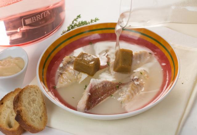 Bouillabaisse en gelée, qui devient chaude !