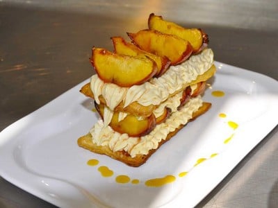 Millefeuille d'abricots mielés