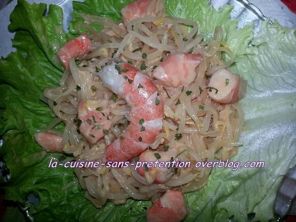 Salade de soja aux crevettes