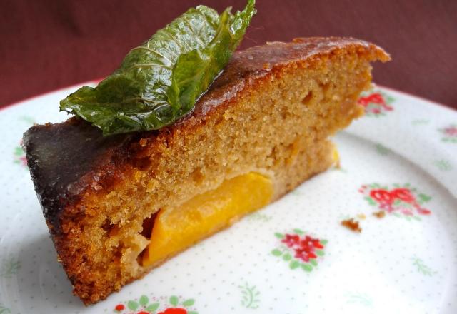 Gâteau mouillé abricots verveine