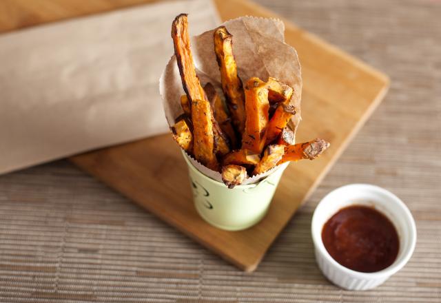 Frites légères de patates douces