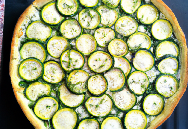 Tarte fine feta courgettes