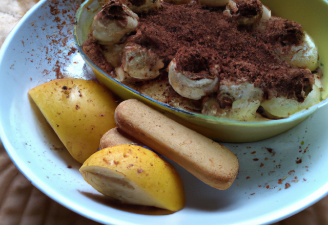 Tiramisu aux poires et cookies