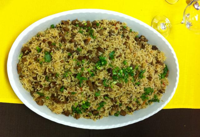 Riz "carreteiro" à la grillade de viande