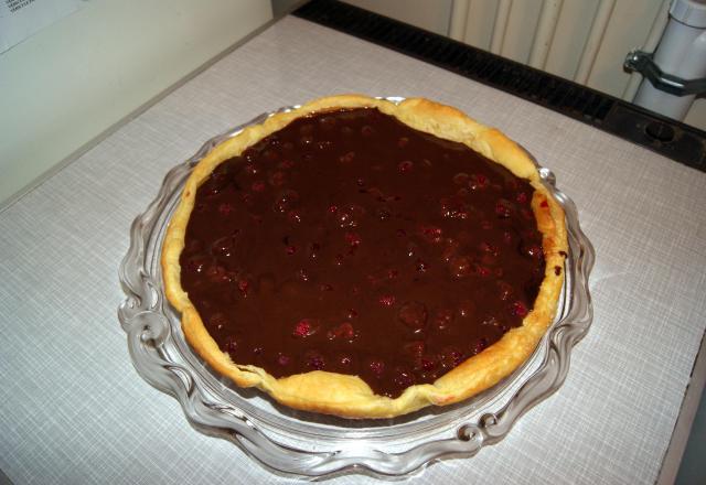 Tarte framboise chocolat