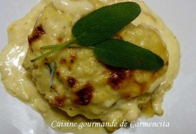 Gratin de fenouil farci sauce au reblochon