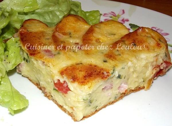 Clafoutis courgettes et cottage cheese