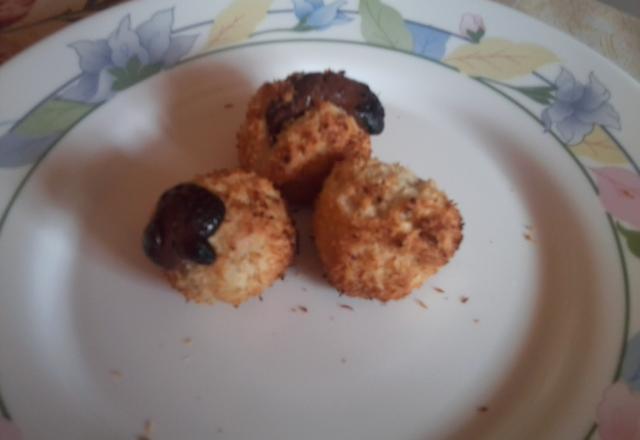 Rochers au chocolat fondant et noix de coco