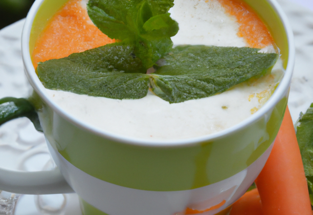 Cappuccino de carottes à la menthe