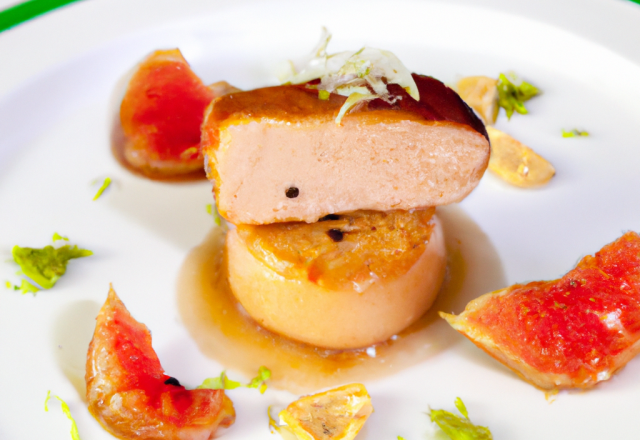 Foie gras chaud au pomelo