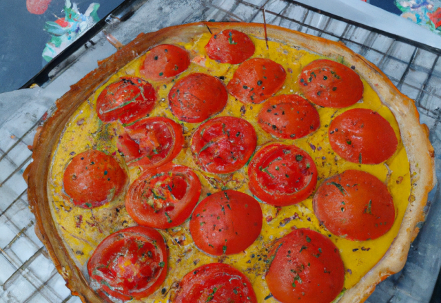 Tarte tomate à la moutarde