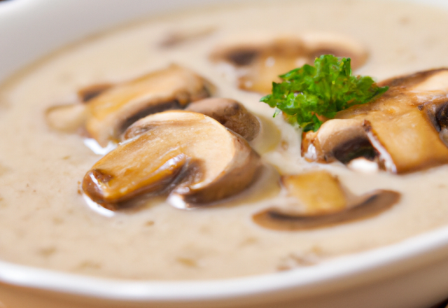 Potage de champignons à la crème