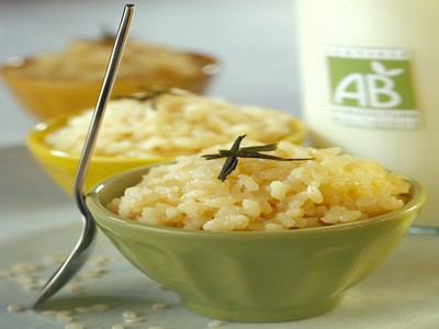 Riz au lait bio au thé vert