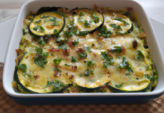 Gratin de courgettes persillées