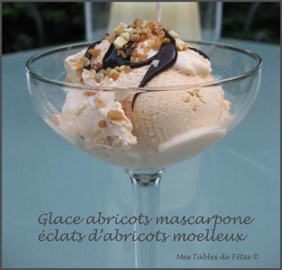 Glace crémeuse abricots mascarpone aux éclats d'abricots moelleux