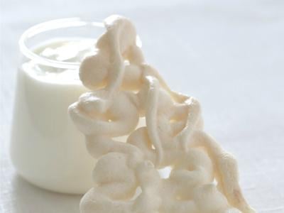 Froufrou de fromage blanc, dentelles croustillantes