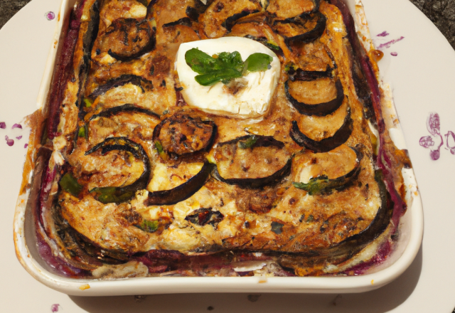 Flan d'aubergines et feta