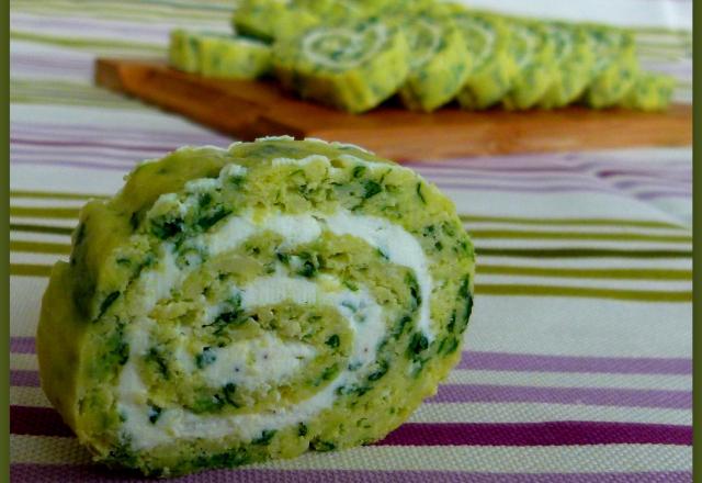 Roulés épinards et wasabi au Chavroux