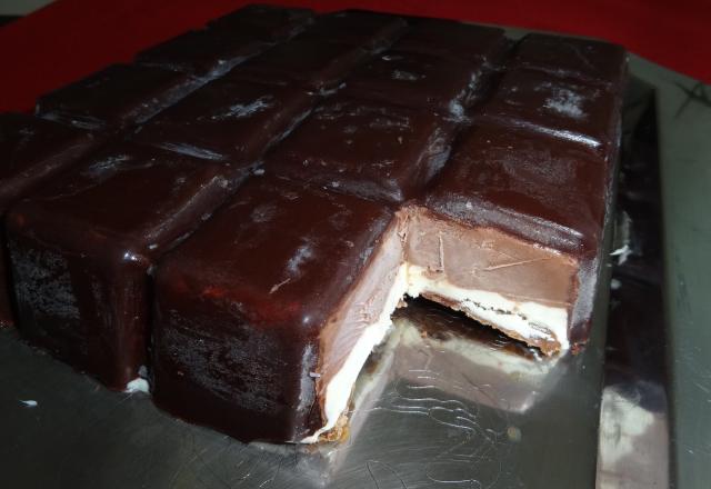 Gâteau tablette au chocolat blanc et noir