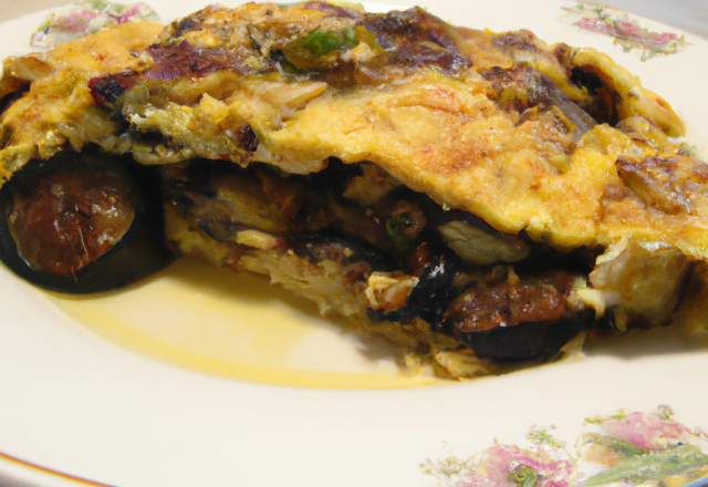 Omelette aux aubergines