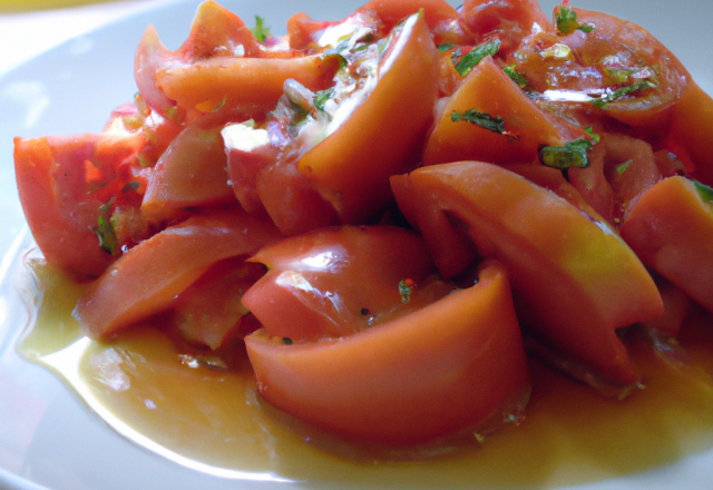 Salade de tomates au jus